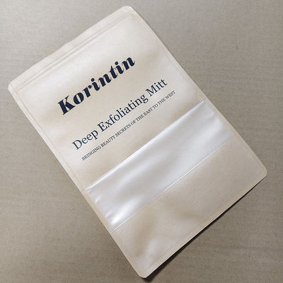 Kraftpapier vensterzak Meerdere lagen samengestelde verpakking Voedsel / koffie / noten FDA / SGS gecertificeerd maat & afdruk milieuvriendelijk Duurzaam