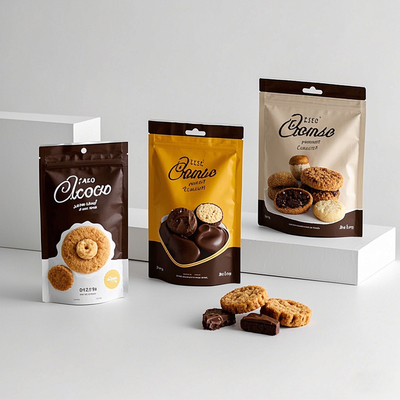 Aangepaste voedselveilige stand-up zakken met ritssluiting voor koffie en snacks