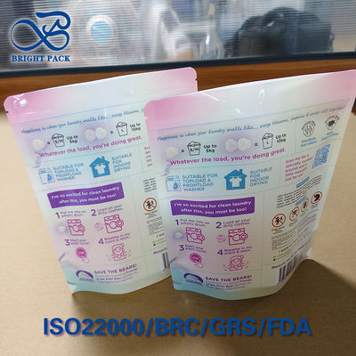 4 in 1 wasdozen Verpakkingszakken met drie verzegelingen - Op maat gedrukt en vochtbeveiliging