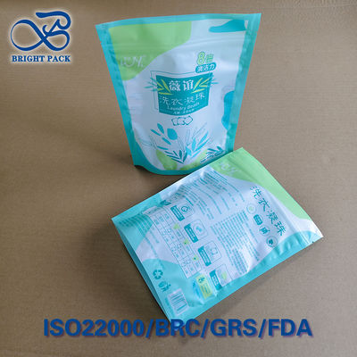 ​Stand-Up Tri-Seal Zakken voor Wasmiddelpods - Hersluitbare Ritssluiting & Transparant Venster