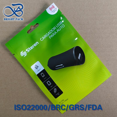 Hoge barrière PET/PE Dual USB Car Charger verpakking CE/RoHS gecertificeerd