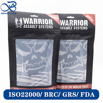 Waterbestendige Mylar-zakken Stand-up pouches voor kledingverpakking met transparante vensters Groothandel.