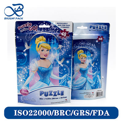 Kleurrijke drukwerk op maat Materiaal herverkoopbaar Stand-up ritszakjes voor speelgoed Verpakking Fabriek Directe verkoop.