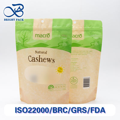 Zip-Lock Stand-up pouches voor droge voedselverpakkingen met heldere ramen en food-grade materialen Bulk orders kortingen.