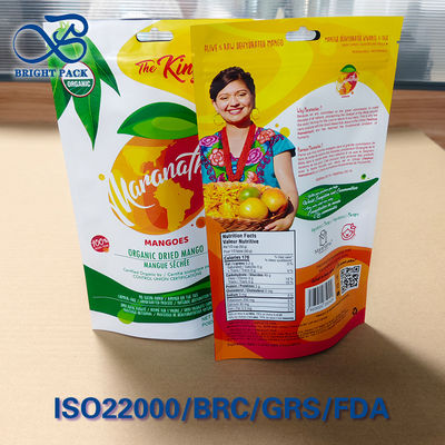 Ziplock hervergrendelbare mango zak 10 kleuren gravure print 500g dik gesneden portie