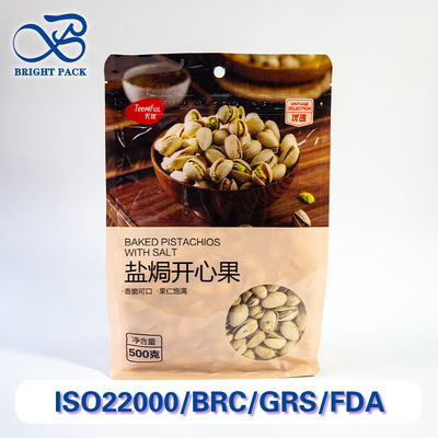 Food-grade achtzijdige verzegelingen met transparante ramen ideaal voor snacks en noten verpakking bulk orders kortingen.