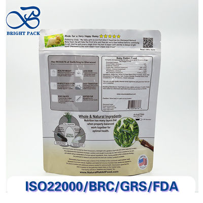 Kosteneffectieve stand-up zakken voor huisdiervoedselverpakking met huisdierveilig materiaal en op maat gedrukt.