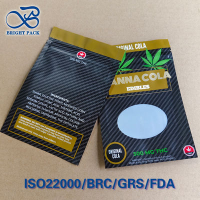 Transparante Venster Kindveilige Zakje ISO 8317 Push-Twist Sluiting ≤0.3mm Diepdruk