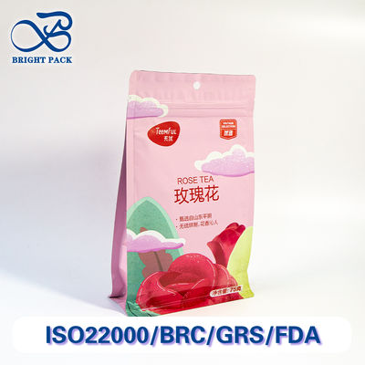 Kosteneffectieve achtzijdige verpakkingszak voor theeverpakkingen met traanbestendig en op maat gedrukt bulk order kortingen.