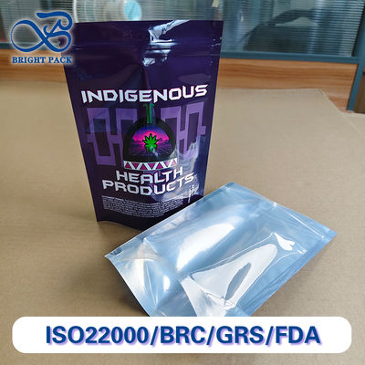Pharma-grade aanpasbare drukzakken voor farmaceutische verpakkingen met een transparante achterkant.