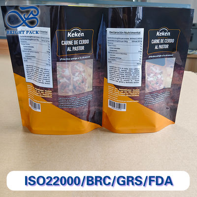 Digitaal afgedrukte opstaande zakken voor voedselverpakkingen met transparant raam.