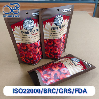 Pantone-geëvenaarde op maat gemaakte stand-up zakken met logo, 10-kleuren flexodruk voor groothandel in voedselverpakkingen.