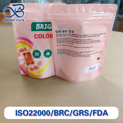 Leakproof kinderbeveiligde zakjes met dubbele afdichting voor wasdozen verpakking groothandel.