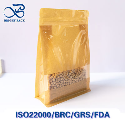 Duurzame Kraft Papieren Zakken Met Zichtvenster Voor Voedselverpakking Vetbestendig Aanpasbaar.