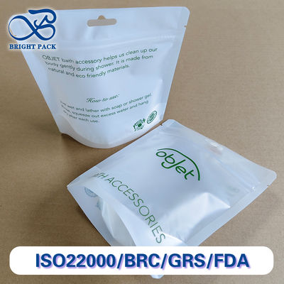 Premium doorzichtige stand-up tassen voor bad accessoires verpakking met waterbestendig en afdichting rits sluiting.