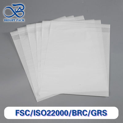 100% volledig biologisch afbreekbare witte doorzichtige papieren zakken voor sokkenkledingverpakkingen