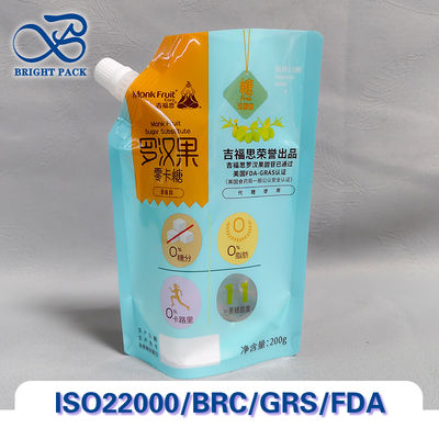 Aanpasbare Food Grade Nozzle Bag geschikt voor saus, sap, yoghurt en vloeibare voedselverpakkingen.