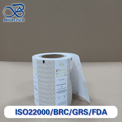 Premium theeverpakkingsfilm met hoge barrière meerlagig samengesteld materiaal Vocht / zuurstofbestendige versheidssluiting voor theezakken en zakjes Aanpasbare afmetingen en afdrukken SGS / FDA gecertificeerd