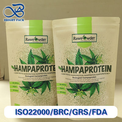 Premium Kraft Papieren Stand-Up Zakjes met PE-voering, Voedselveilig, Op Maat Bedrukt, Milieuvriendelijk, Stapelbaar