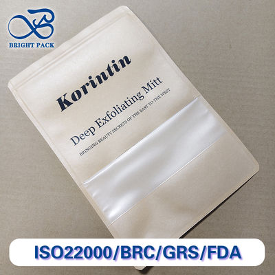 Kraftpapier vensterzak Meerdere lagen samengestelde verpakking Voedsel / koffie / noten FDA / SGS gecertificeerd maat & afdruk milieuvriendelijk Duurzaam