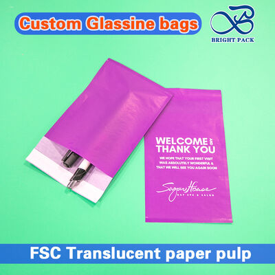 Milieuvriendelijke Glassine Papieren Zakken en Enveloppen met Hoge Transparantie en 100% Biologisch Afbreekbaar Materiaal