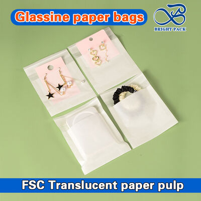 Aanpasbare biologisch afbreekbare doorschijnende glasine papieren zakken voor milieuvriendelijke kledingverpakking