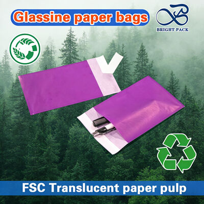 FSC-gecertificeerde glasine papieren zakken met hoge transparantie en aanpasbare maten voor luxe kledingverpakkingen