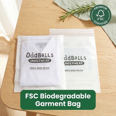Eco-vriendelijke luxe groene verpakking glaszak nul plastic biologisch afbreekbaar voor gecertificeerde vetvrij recycleerbare kleding EU
