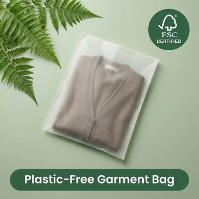 Home Compostable Glassine Bag for Garment Biodegradable Apparel Packaging Eco Clothing Pouch for Certified Recyclable OEM