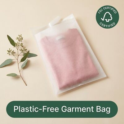 Gecertificeerd composteerbaar milieuvriendelijk voor gecertificeerde pergamijnzakken voor schoenen en kleding, plasticvrije luxe verpakkingen OEM-optie