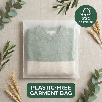 Luxury Zero Plastic Glassine Bag Eco-conscious Groen voor gecertificeerde herbruikbare kleding Verpakking Kleding EU-conform kleding