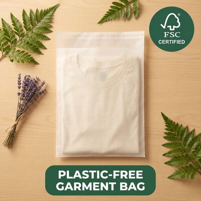 Luxe Eco-bewust Glaszak Kleding Groene verpakking Nul plastic kleding Eco kleding zak biologisch afbreekbaar Recycleerbaar EU