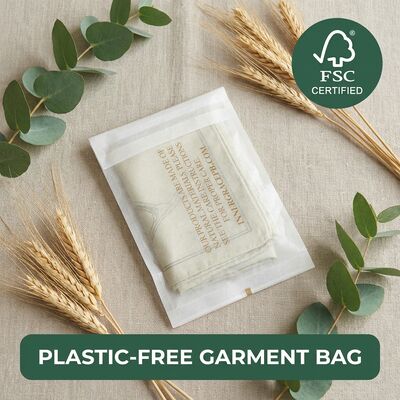 Afbreekbare biologisch afbreekbare glaszak Kledingverpakking Composteerbare ecologische kleding zak Kleding voor gecertificeerd recycleerbaar luxe