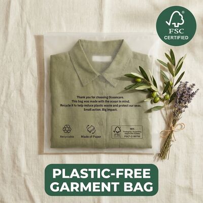 Biologisch afbreekbare glazen zak Home composteerbare kledingverpakking Eco kleding zak kleding voor gecertificeerd vetvrij Recycleerbaar