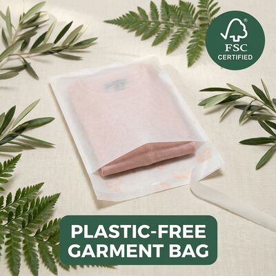 Biologisch afbreekbare gerecyclede materialen Glaspapierzak composteerbare kledingverpakking milieuvriendelijke kleding zak kleding luxe
