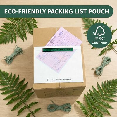 Glassine Plastic-free Biodegradable Packaging Slip Bag. Eco-vriendelijk, herbruikbaar, FSC gecertificeerde verzend enveloppe.