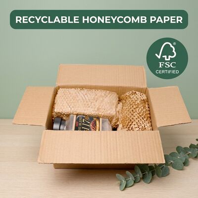 Geperforeerd honingraatpapier rol Kraft honingraat wrap Uitbreidbaar kussingspapier voor verpakking